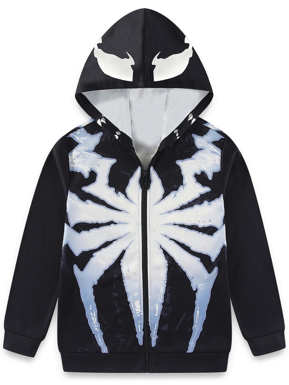 Marvel Spider-Man 2 Venom Boys Full Zip Up Hoodie for Big Kids nwt